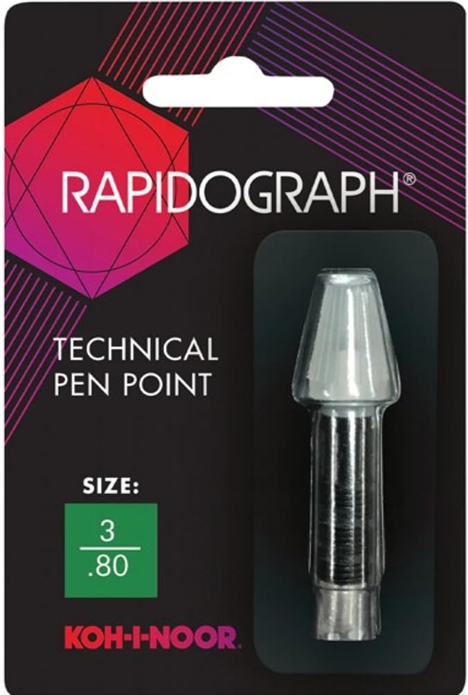 Koh-I-Noor Rapidograph Stainless Steel Replacement Point, 80mm, 1 Each (72D.3)