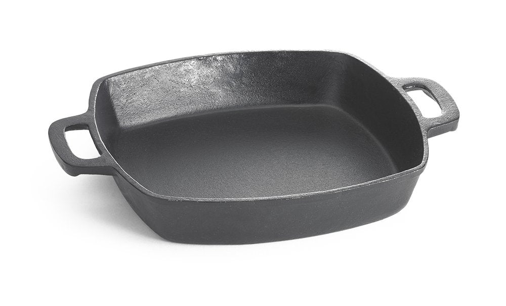 TableCraft Pre-Seasoned 10" Cast Iron Square Fry Pan | Commerical Quality for Restaurant or Home Kitchen Use