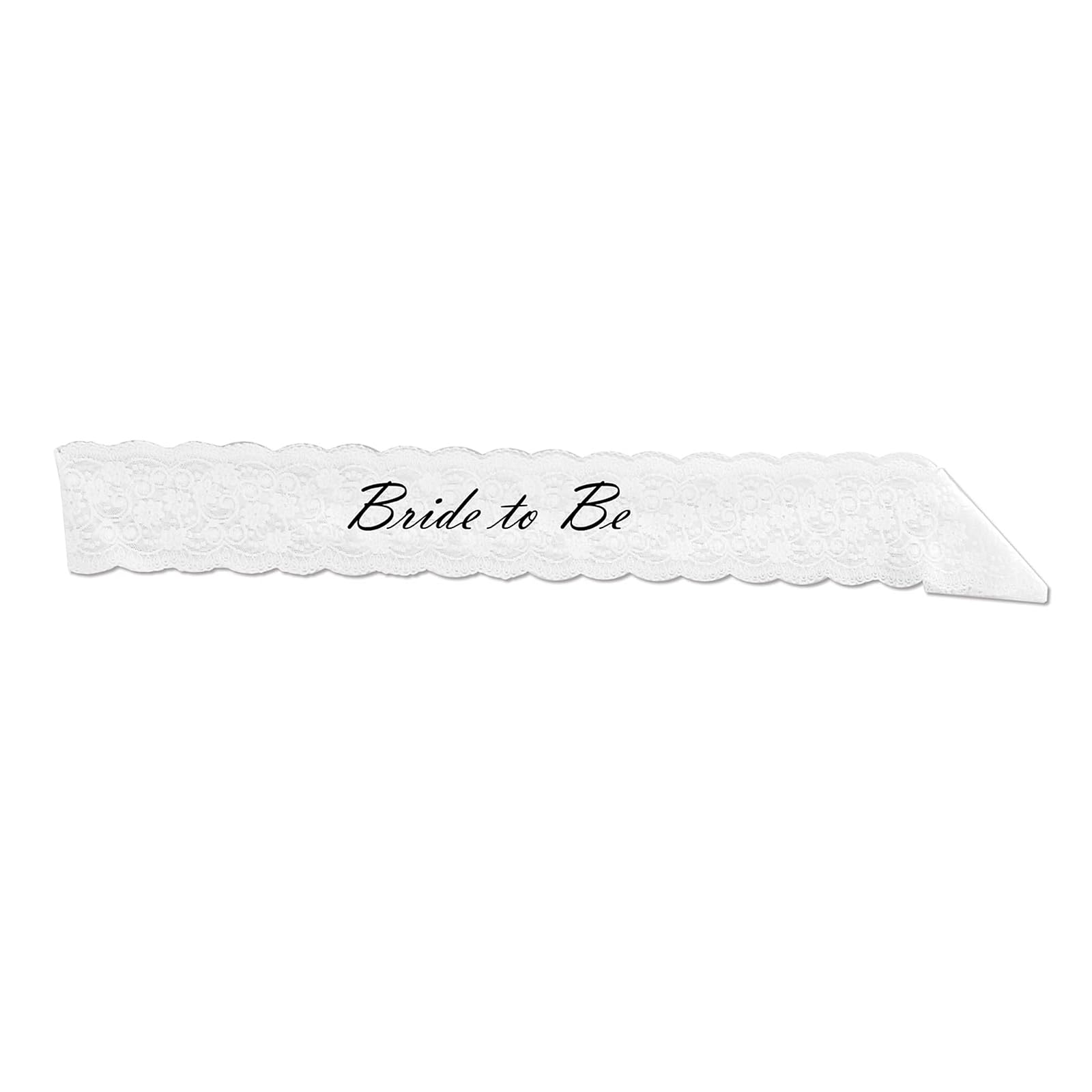 Beistle White"Bride To Be" Lace Sash - 1pc