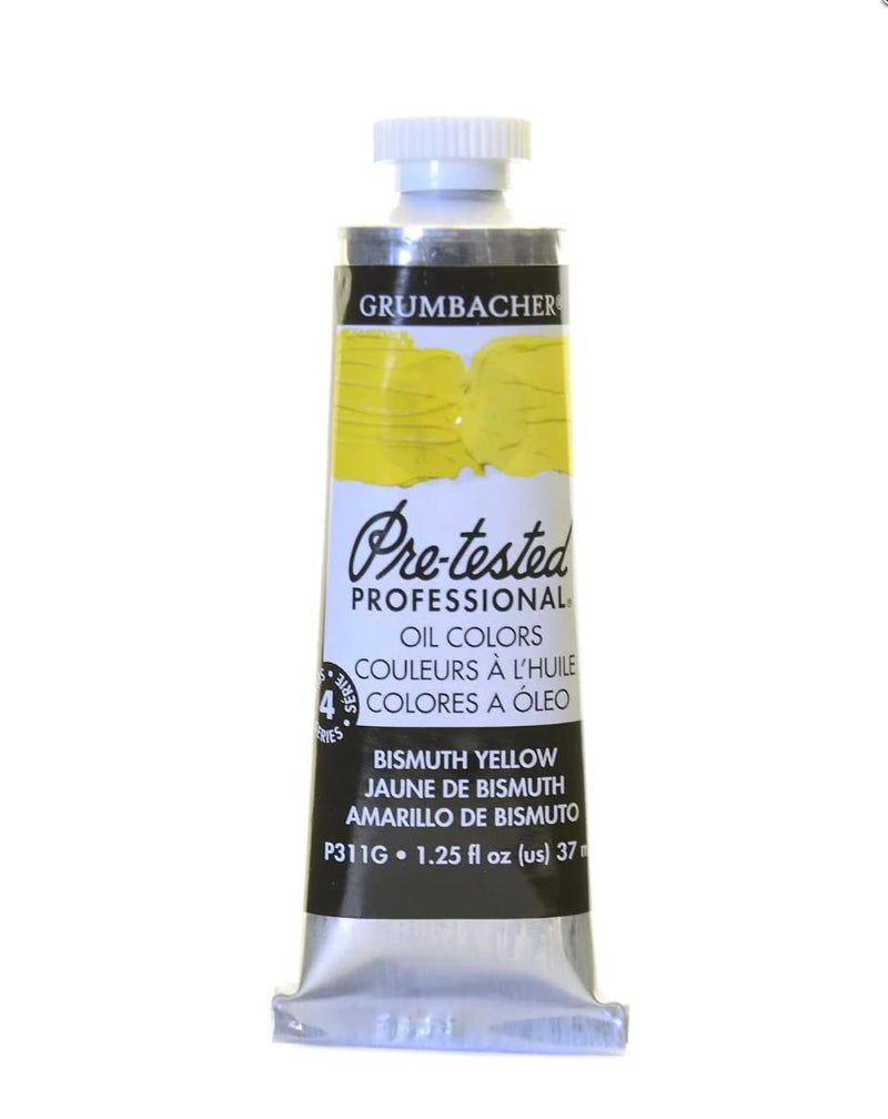 Grumbacher Pre-Tested Oil Paint, 37ml/1.25 oz., Bismuth Yellow (P311G)