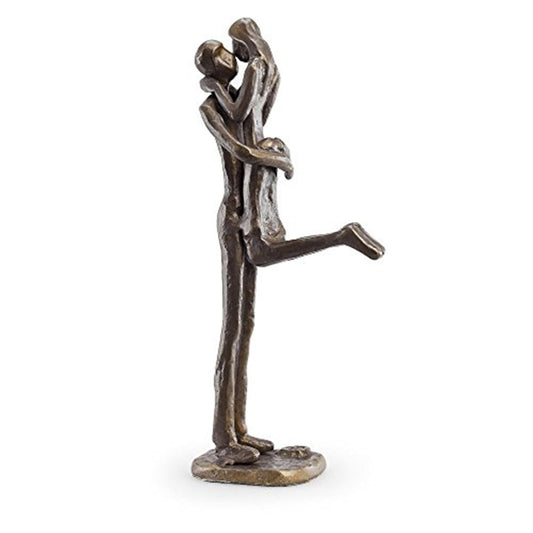 Danya B. ZD12056 Metal Art Shelf D‚Äö√†√∂¬¨¬©cor - Contemporary Sand-Casted Bronze Sculpture - Passionate Kiss