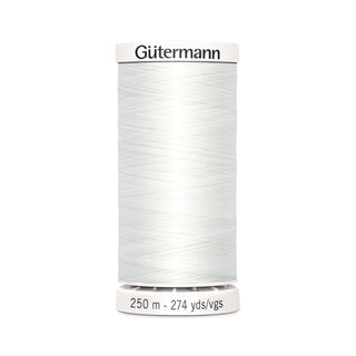 Gütermann Yarn, 250M (274yds), 20 Nu White