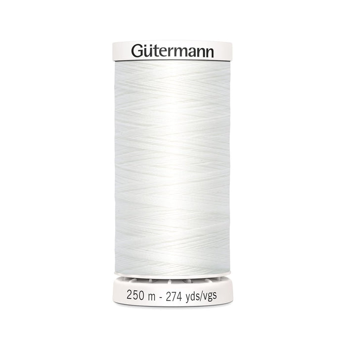 Gütermann Yarn, 250M (274yds), 20 Nu White