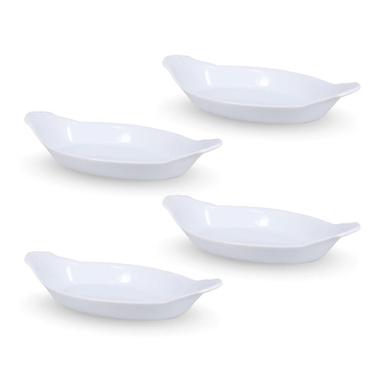 BIA Cordon Bleu 900051S4SIOC Au Gratin Porcelain Baking Dish Large White