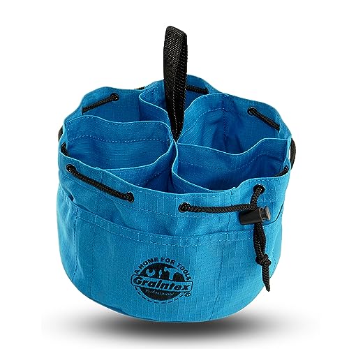 Graintex GB2892 Grab Bag Blue Color Rip-stop Canvas 18 Pockets Drawstring Closure