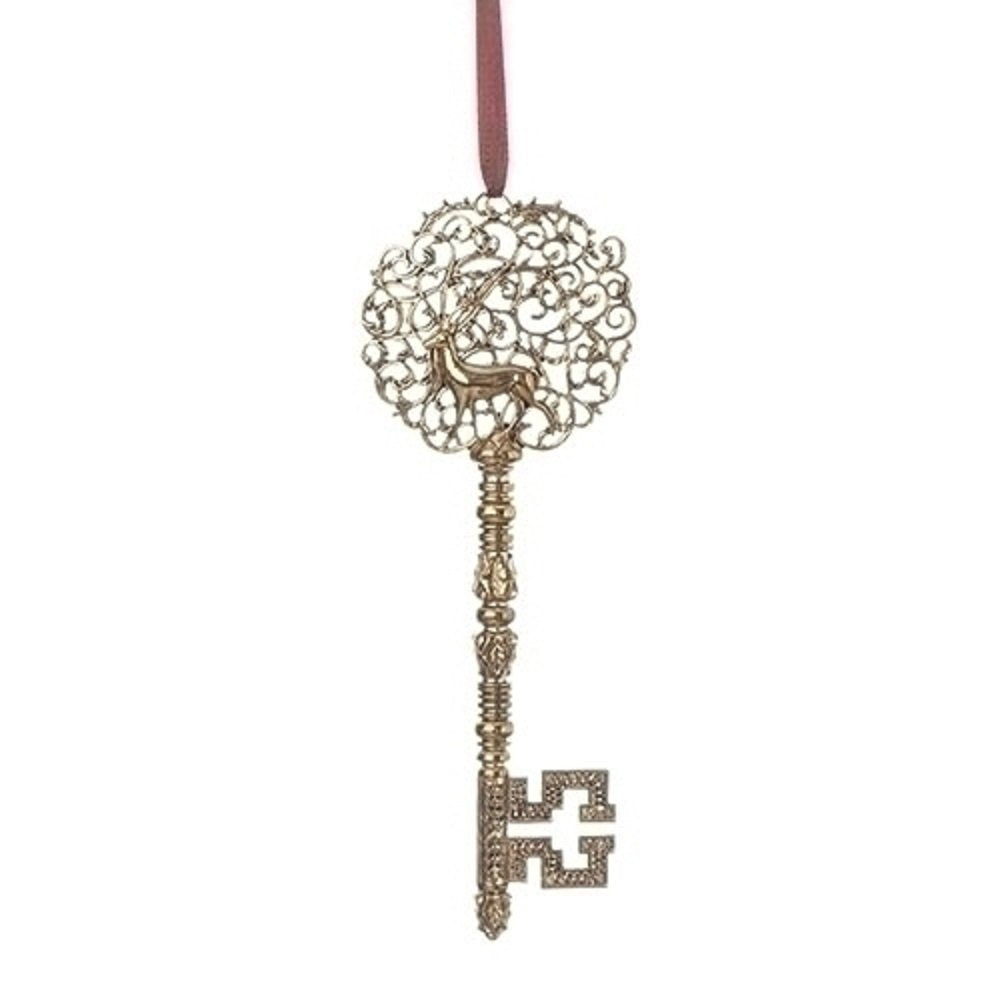 Roman, 130703, Santas Secret Key Ornament, 7-Inches, Gold