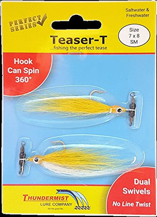Thundermist Lure Company Fishing Hook, Size 2/0,1/0, Yellow