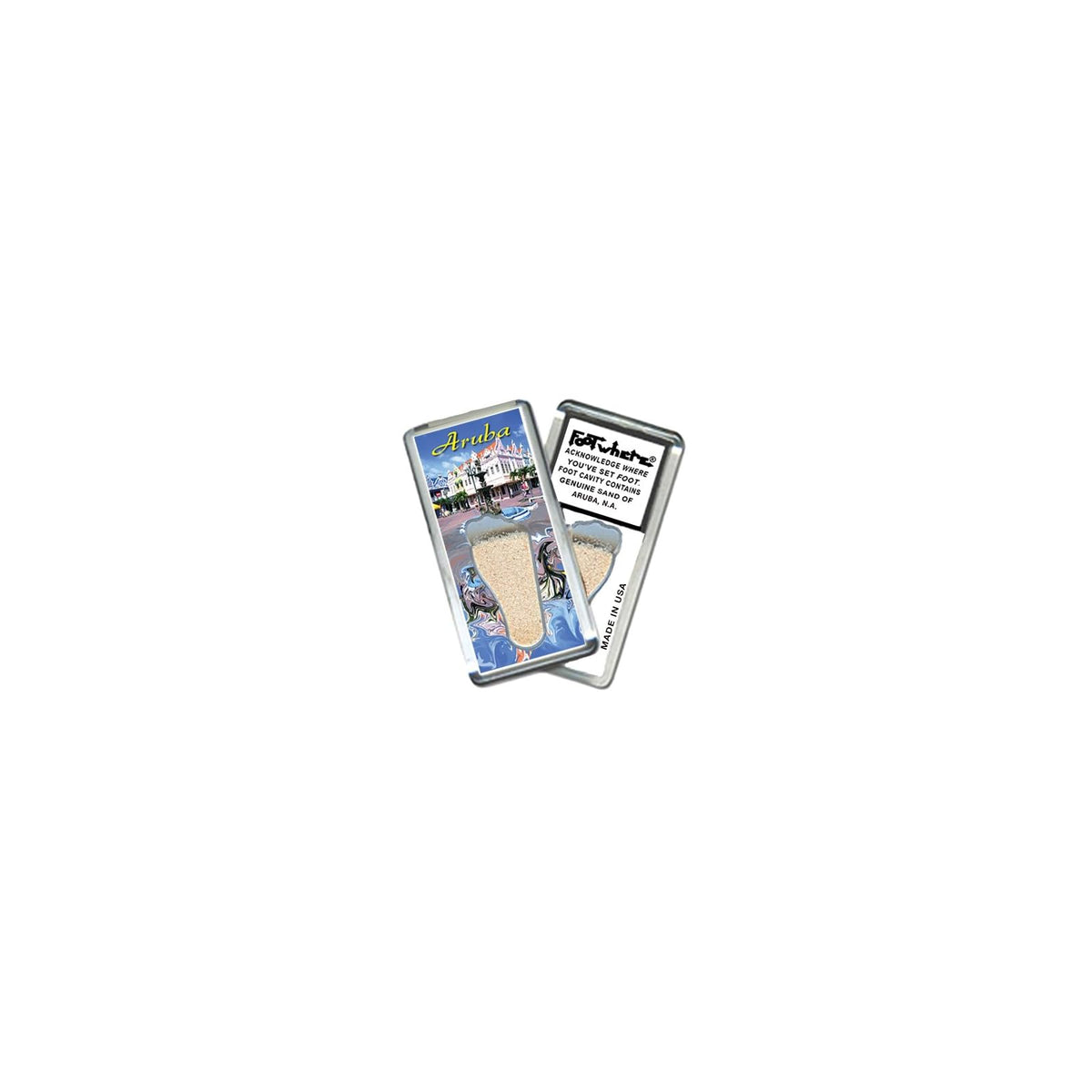 FootWhere Decorative Magnet, Small, Aru203 - Plaza