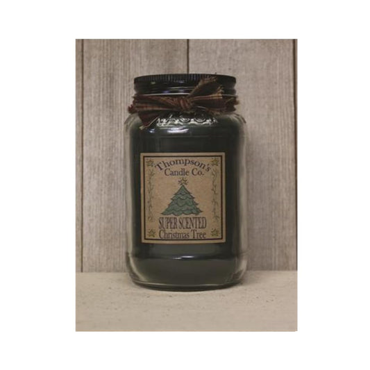 Thompson's Candle ctlm Christmas Tree Large Mason Jar Scented Candle, 20 Oz