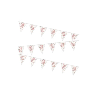 Unique Banner, Age 80, Rose Gold