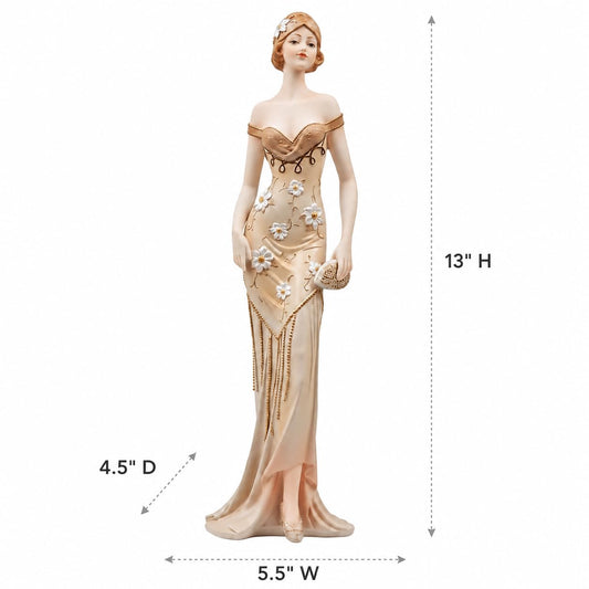 Comfy Hour Figurine, 13 Inch, Champagne, White
