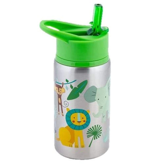 Stephen Joseph Stainless Steel Water Bottles, 18 Ounce (Pack of 1), ZOO