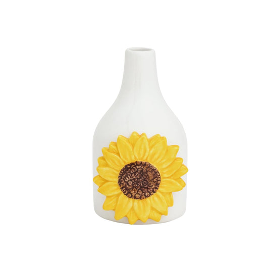 Mud Pie Vase, 4" x 2 1/4" dia, Yellow