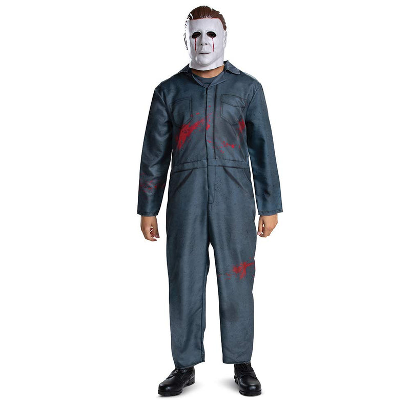 Disguise Michael Myers Men, Official Halloween 2 Costume Jumpsuit and Mask, Deluxe, Multicolored, Medium (38-40)
