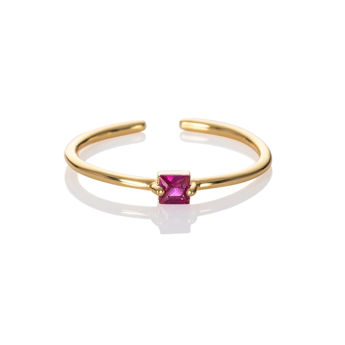 namana Ring, Adjustable, Pink