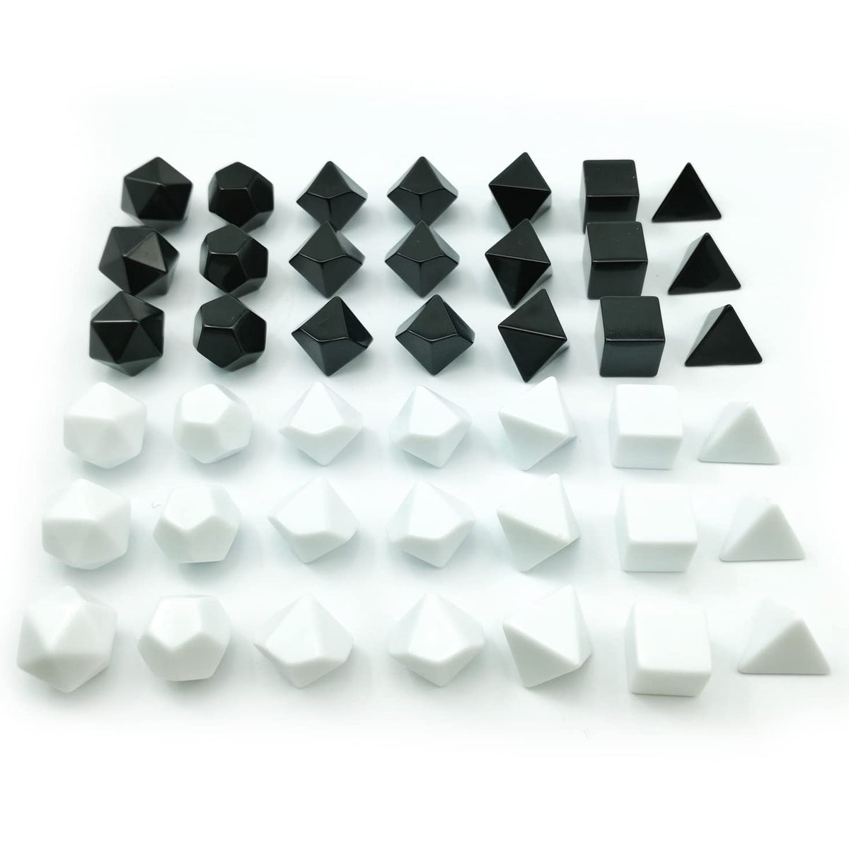BESCON DICE Game Dice, 16mm, Black and White 42pcs Set