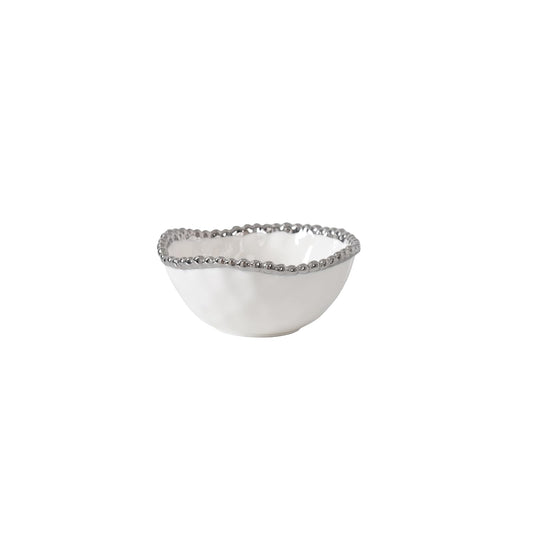 Pampa Bay Dishware Place Setting, 5 x 2.25, Salerno White Silver