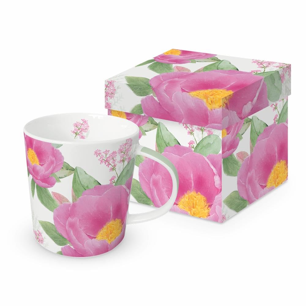Paperproducts Design Rose Fantasy Mug in Gift Box, 13.5-Ounces, Multicolor, New Bone China