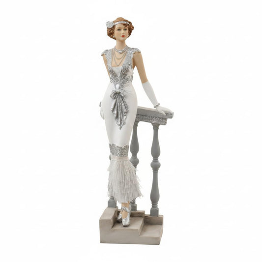 Comfy Hour 13 Inch Victorian Lady Figurine, Art Deco Staircase Statue