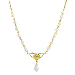 1928 Jewelry Company Necklace, 16"L x 0.95"H x 0.97"W, Yellow