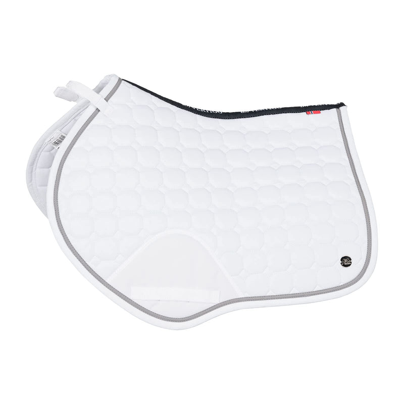 B Vertigo Zurich Quilted Quick-Dry Dust-Resistant All Purpose Saddle Pad - White - Horse