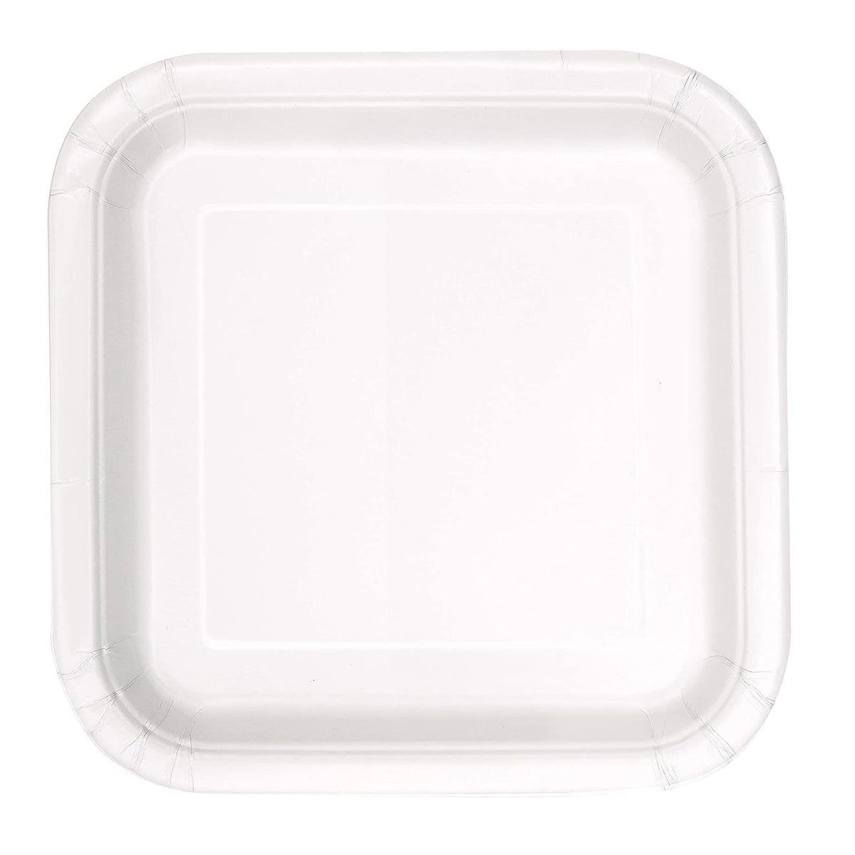 Unique Industries White 31052 Square Paper Plates, 14ct, 9" x 9"