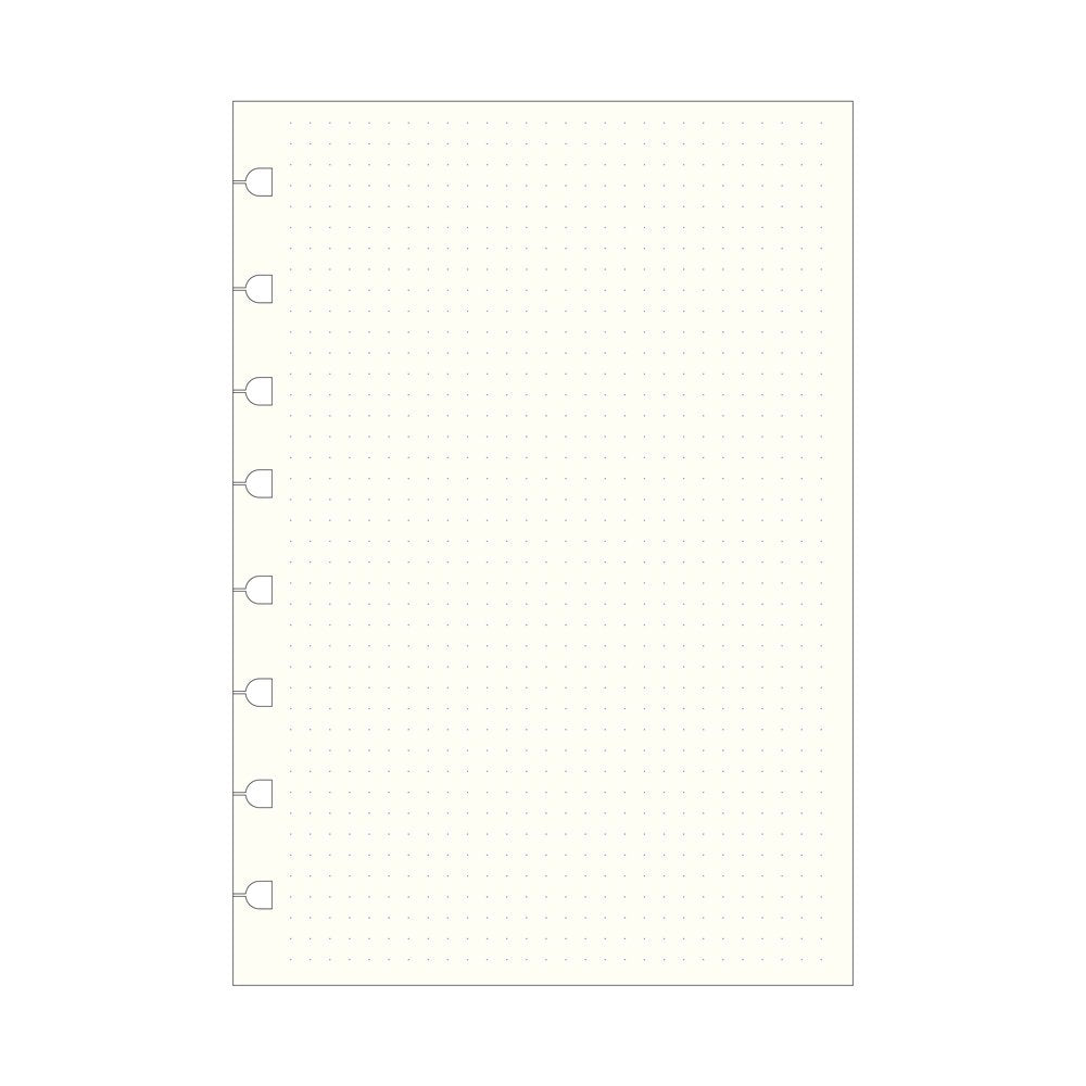 Rediform Filofax Notebooks A5 Dotted Journal Refill, Moveable, 8.25 X 5.75, 32 Cream Sheets Fits Refillable A5 Journals (B152016U)