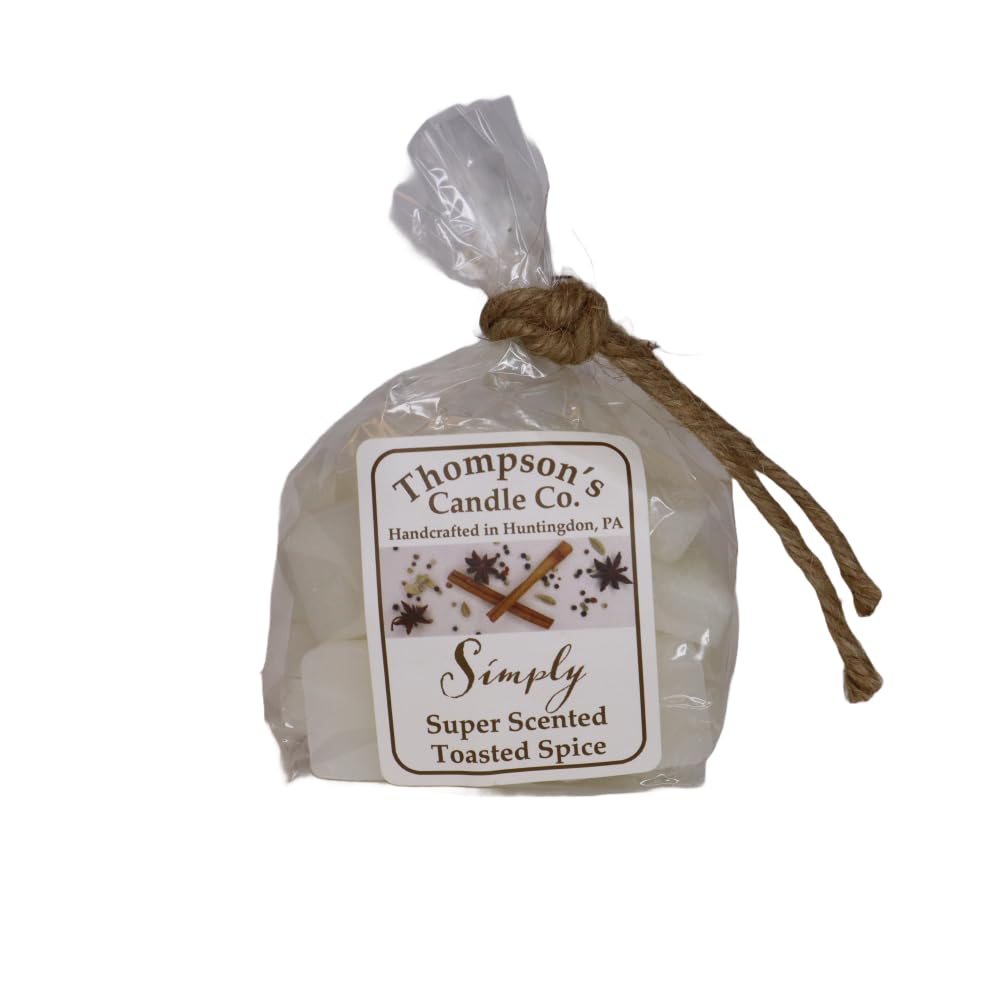 Thompson's Candle Co. Simply Super Scented Toasted Spice 4.5 Oz Wax Melts, 100% Cotton Wicks