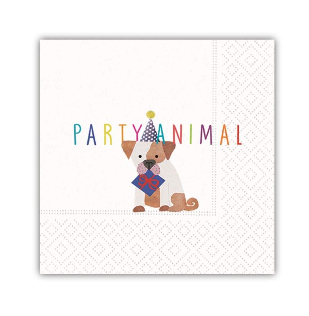 Design Design 10 Inch Dog Napkins, Party Animal Beverage Napkins, Set of 20