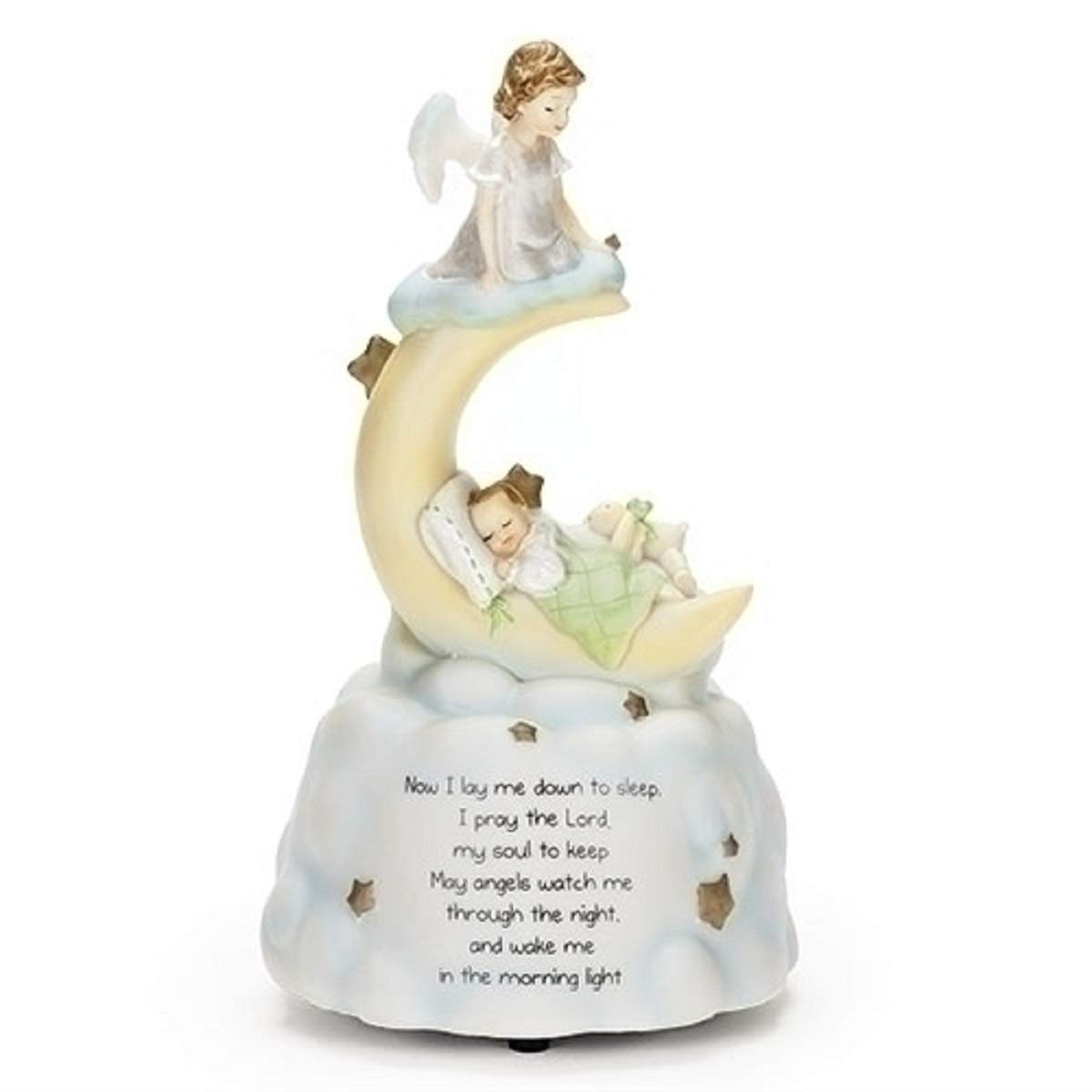 Sweet Dreams Guardian Angel Baby Prayer Musical Music Figurine Statue Plays Brahm's Lullaby by Roman Inc