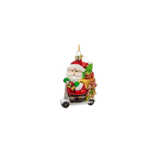 Kurt S. Adler Hanging Ornament, 3.875", Red, White, Gold