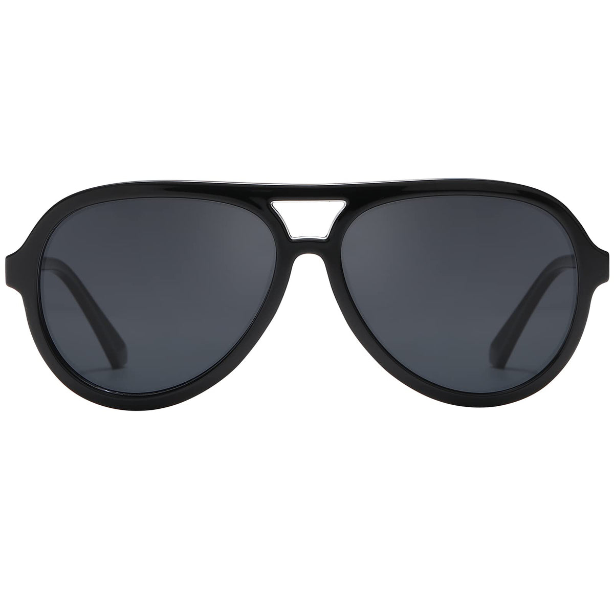 DUCO Sunglasses, common, Black Frame Grey Lens