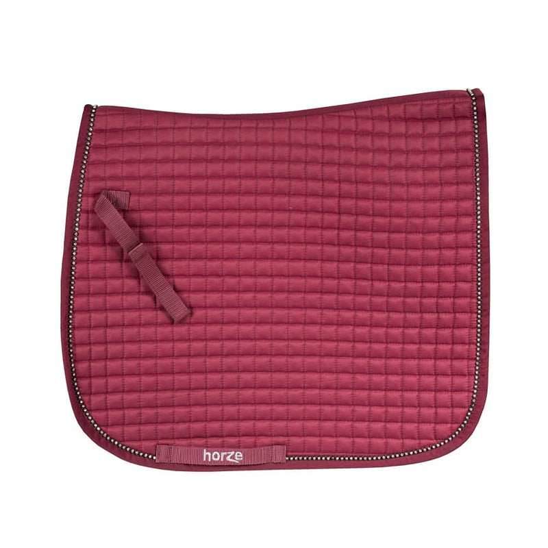 HORZE Duchess Dressage Saddle Pad - Port Royale Dark Red - Pony