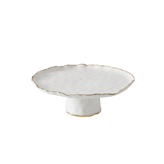 Pampa Bay Tray, Medium, White and Gold