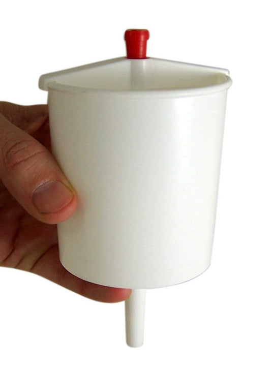 Creative Brands White Plastic Push Button Communion Cup Filler Church Supplies, Fills Up to 25 Cups