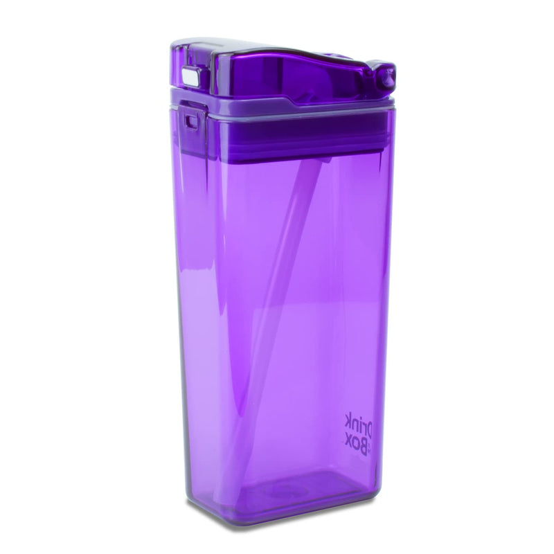 New 2022 Drink in The Box by Precidio Design Eco-Friendly Reusable Drink Container, 12oz (Purple) 1012PR