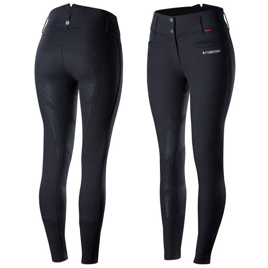 B Vertigo Tiffany Women's Silicone Full Seat Breeches - Black - US 34
