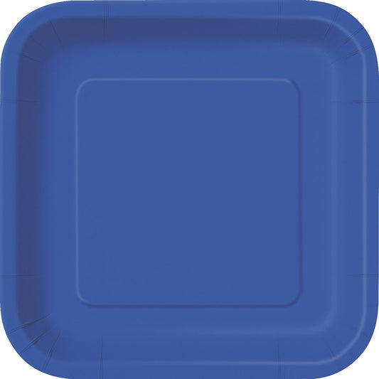 Unique Industries Party Tableware, 6 7/8-Inch, Royal Blue