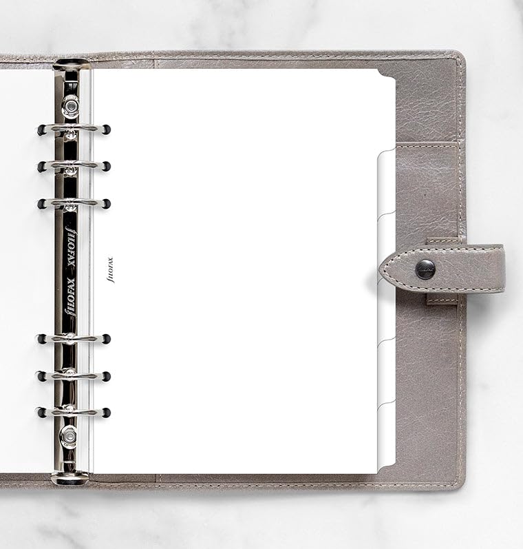 Filofax White Dividers, A5 Size, Cardstock, 9.1-inches Height