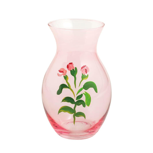 Mud Pie Vase, 5 1/2" x 2 3/4" dia, Light/Pastel Pink