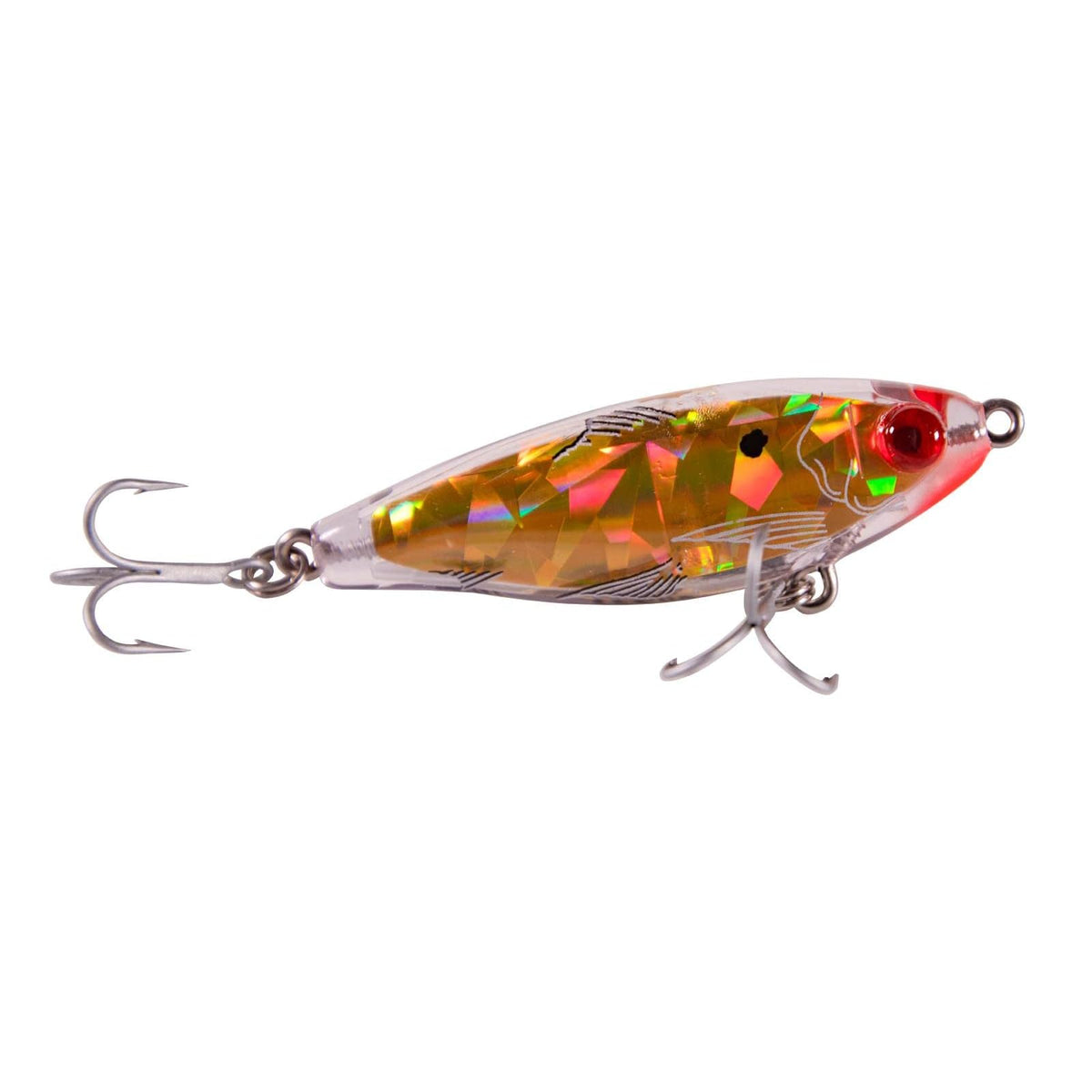 MirrOLure Fishing Hook, 2 5/8in 3/8oz, Gold Bg
