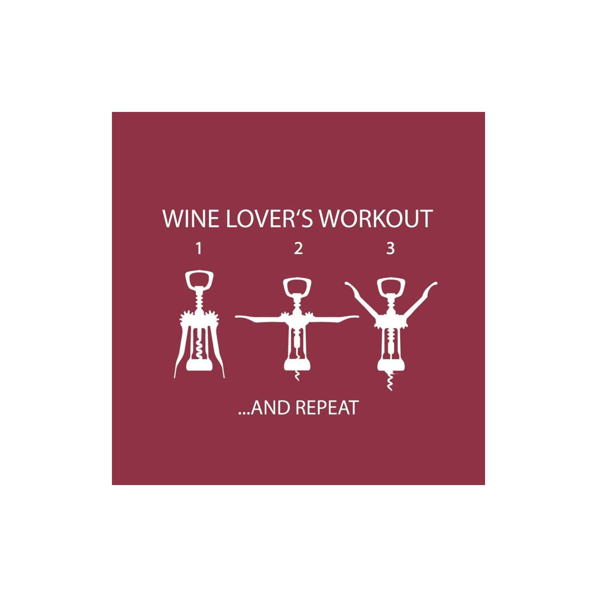 PPD Disposable Napkin, 10" x 10", Wine Lover'S Workout