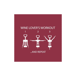 PPD Disposable Napkin, 10" x 10", Wine Lover'S Workout