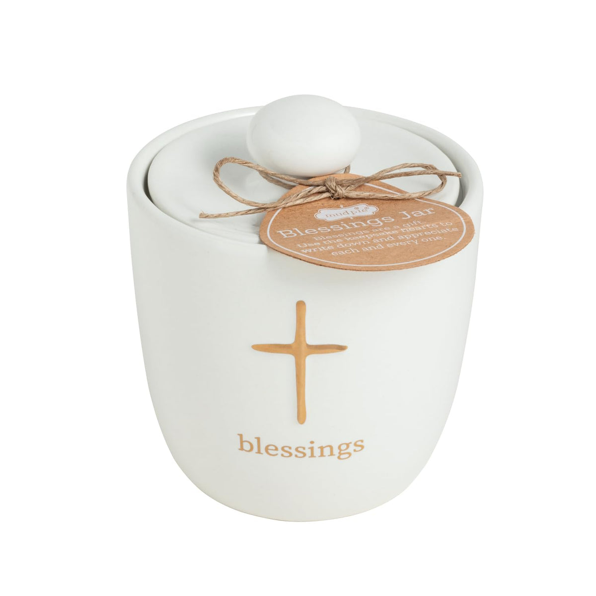 Mud Pie Jar, 4" x 3 1/2", Gold