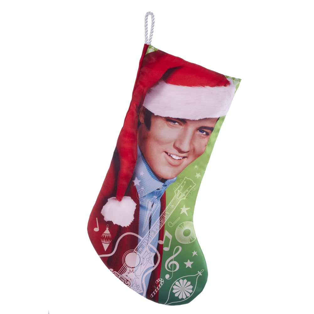 Kurt Adler Elvis w/Santa Hat Stocking Standard