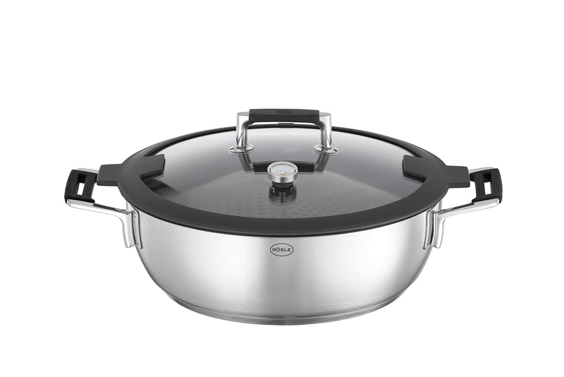 Rösle SILENCE PRO Cookware Collection 11 in. Stainless Steel Aroma Steamer with Non-Stick Coating