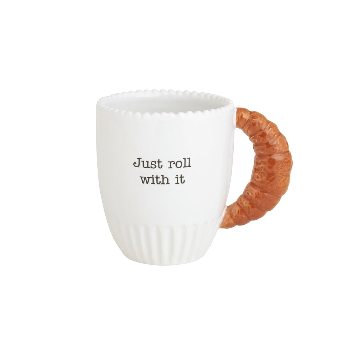 Mud Pie Drinking Cup, 15 Ounces, Croissant