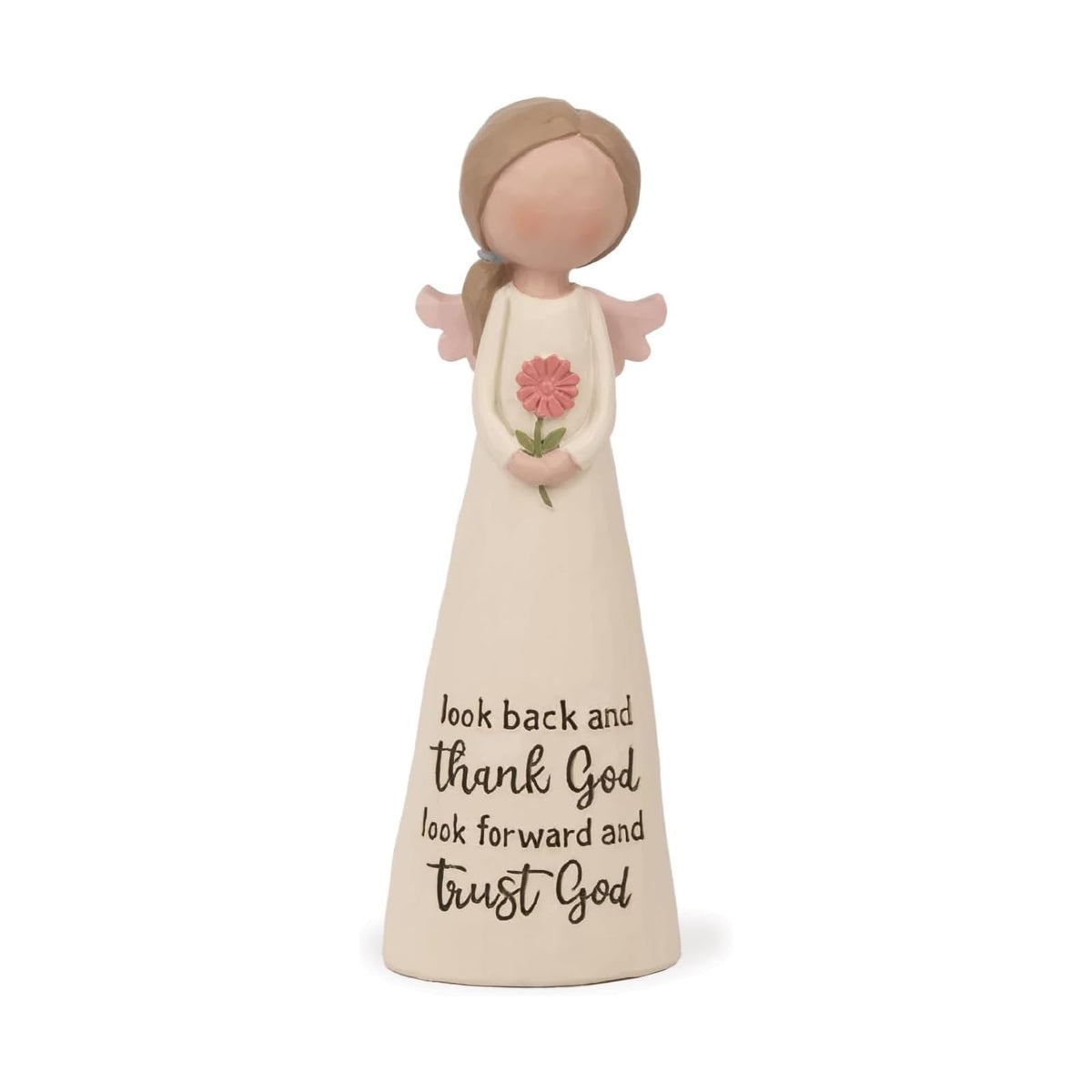 Blossom Bucket Figurine, Small, Thank God Trust God