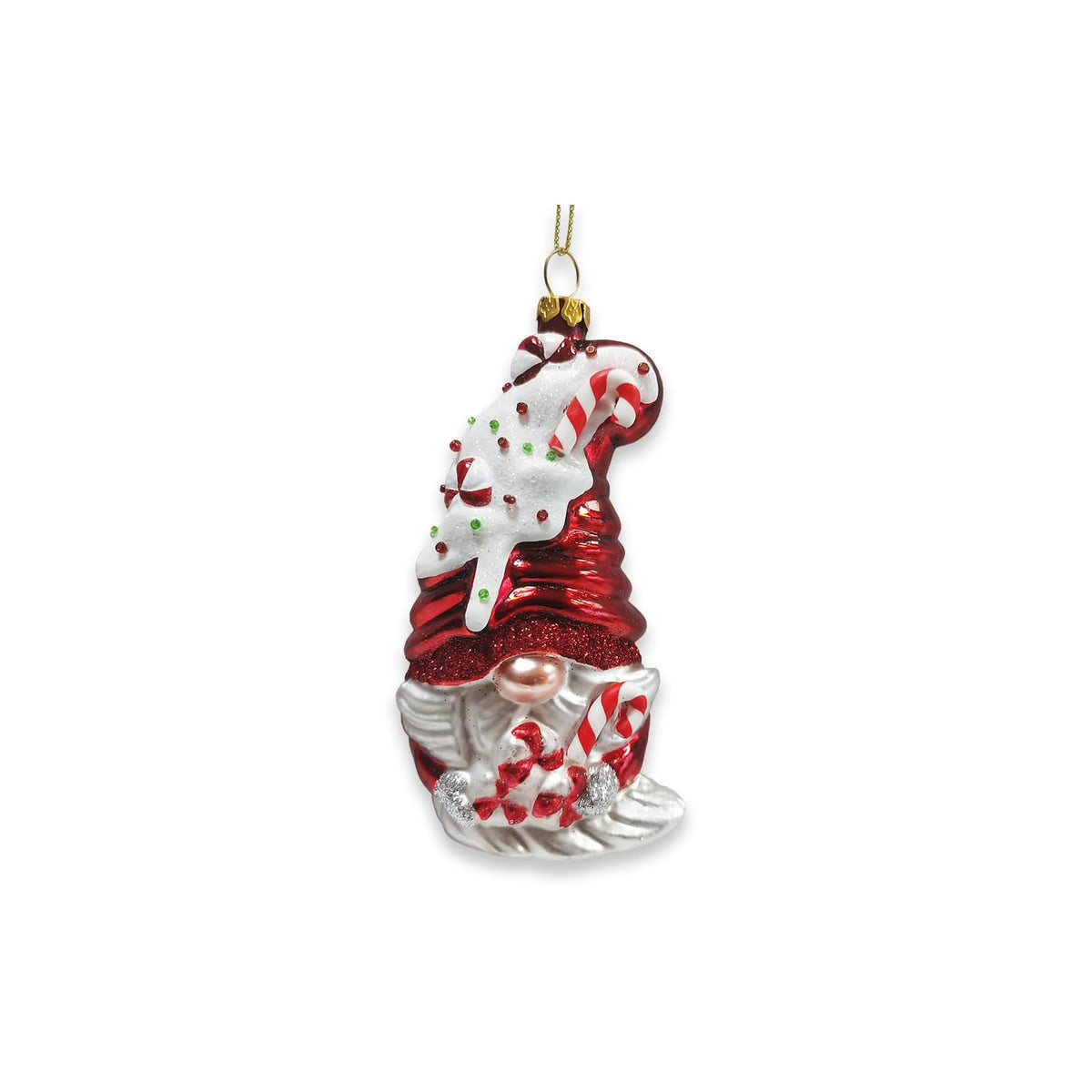 OrnamentallyYou Hanging Ornament, Candy Cane Gnome, Classic