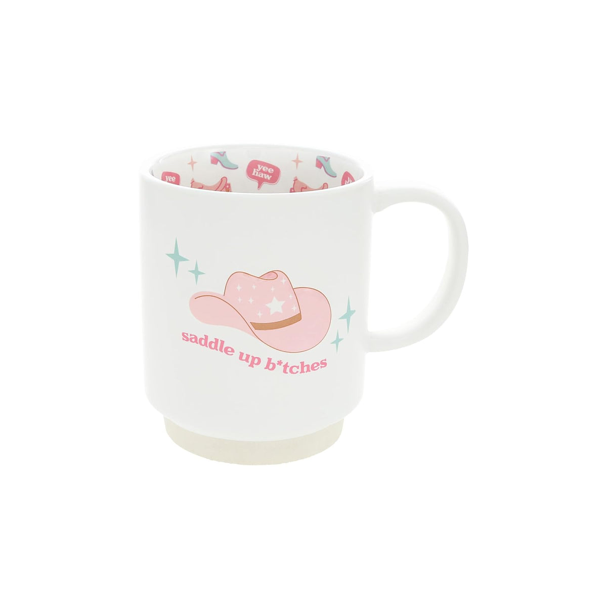Pavilion Gift Company Drinking Cup, 15 Ounces, Green, Pink